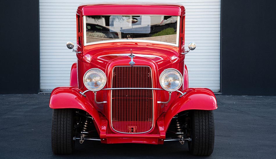 red 1934 pickup truck