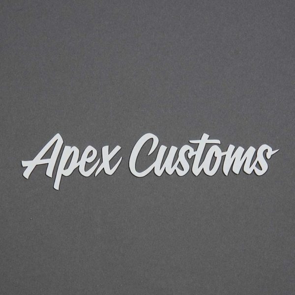 Apex Customs White Decal