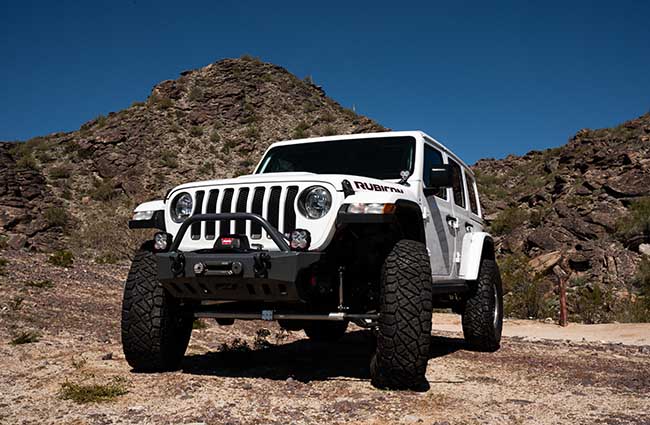 White Jeep Wrangler Rubicon