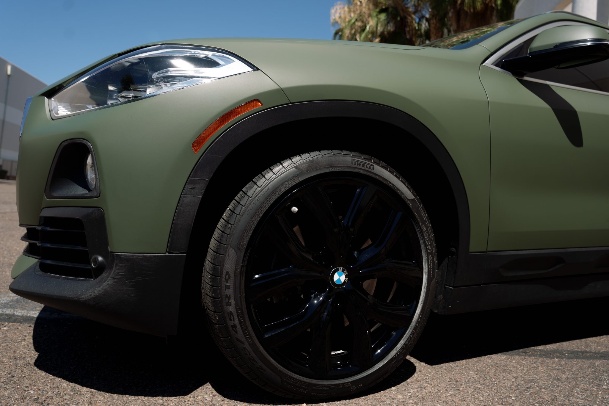 3M Matte Olive Green Wrap on 2019 BMW X2